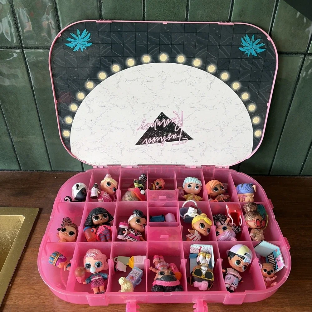 LOL Surprise Doll Lot Mixed Dolls Pet Accessories Pink Storage Case See Pics